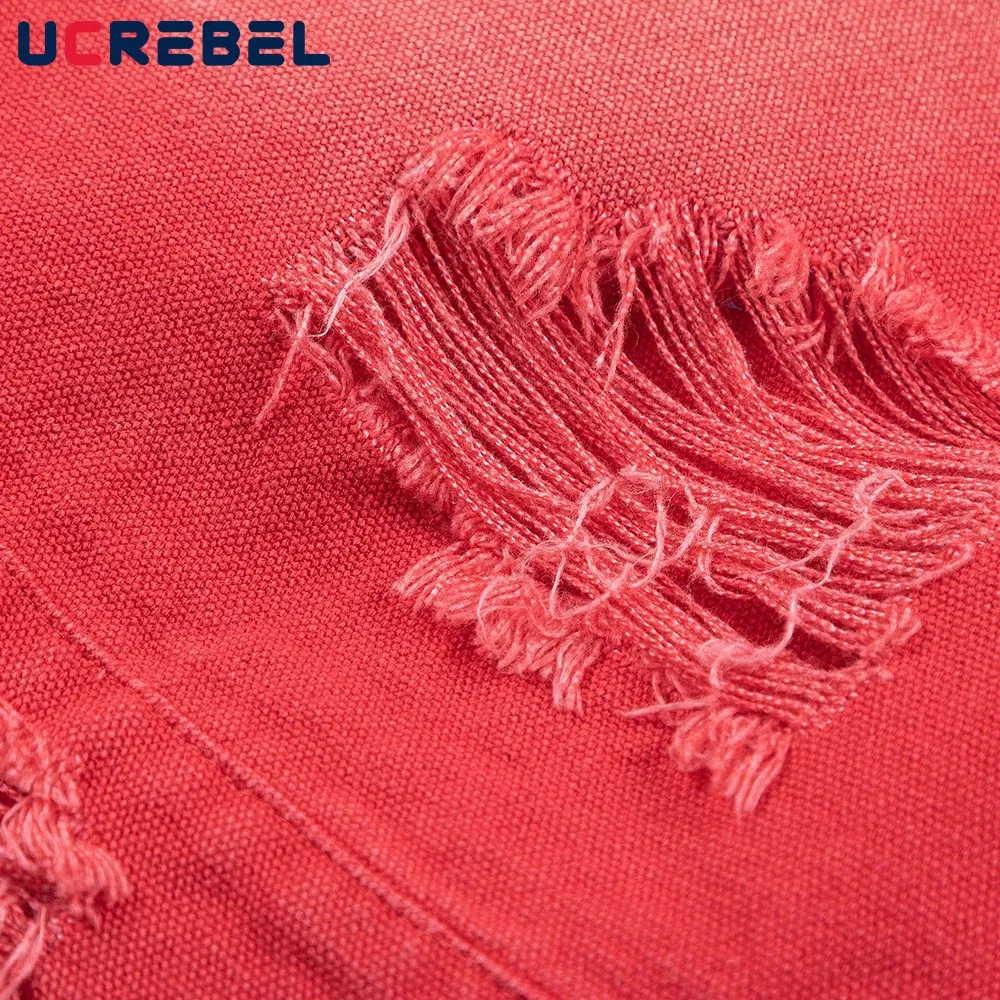 Color: Blue, Size: M - Color Block Cargo Jacket Mens Ripped Spring Retro High Street Loose Lapel Long Sleeve Outerwear Men