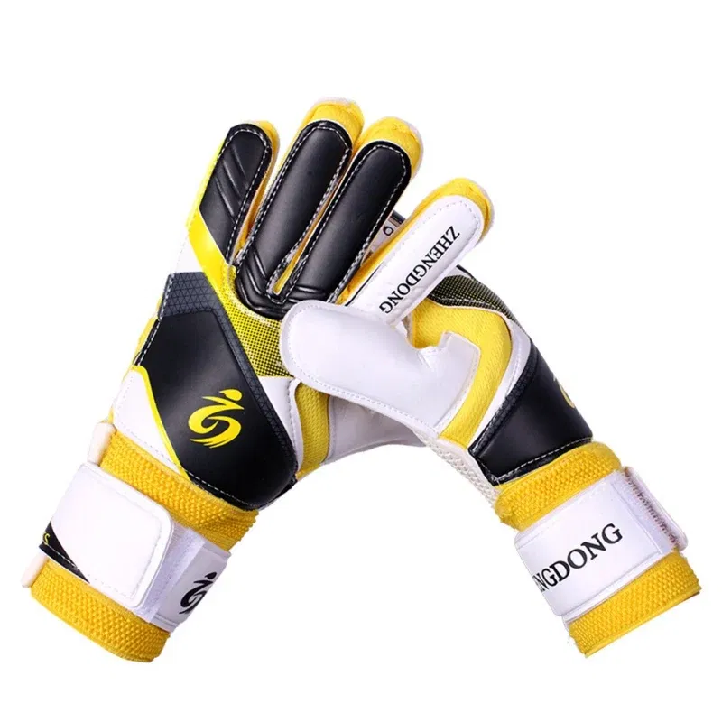 Color: Blue, Size: L - Adults Kids Professional Soccer Goalkeeper Gloves Finger Protection Goal Thickened Latex Football Gloves for futbol futebol Goal