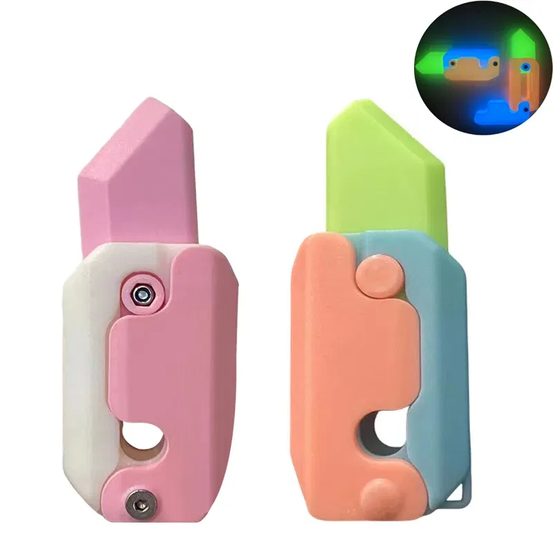 Color: Silver, Ships From: CHINA - Gravity Folding Claw Knife Radish Knife 3d Printing Gravity Knife Small Radish Knife Push Card Decompression Fidget  Mini Toy