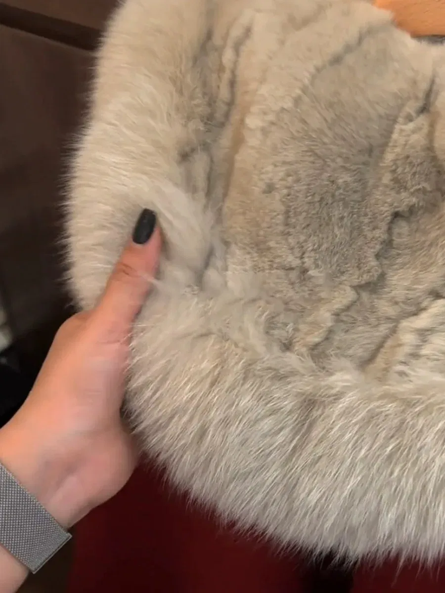 Color: Red, Kid Size: 4T - autumn winter red Big fur collar baby girls wool long coats child Christmas Thick velvet outwear kids New Warm jacket overcoat