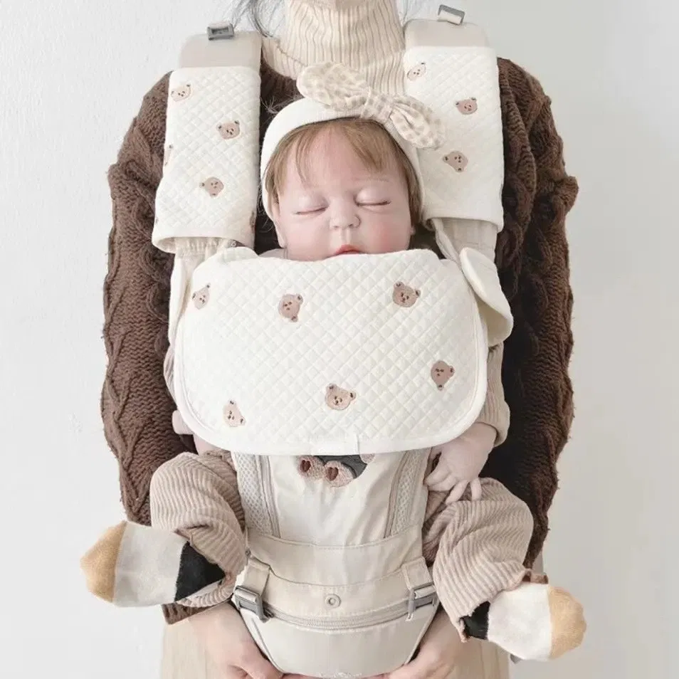 Color: army green - 3pcs/Set Waterproof Baby Bibs Muslin Saliva Towel Cotton Shoulder Pad Bite Cushion Baby Accessories Girl Burp Cloth