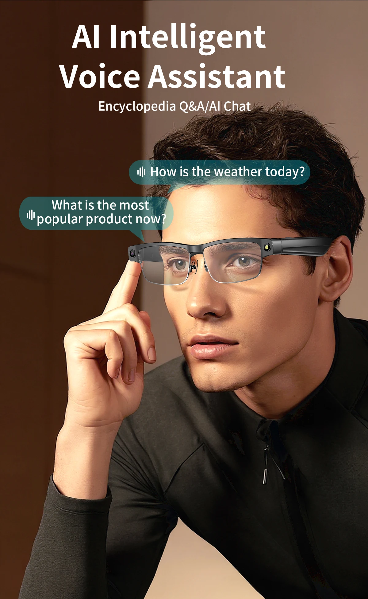 Color Name: Silver - Smart AI Glasses With 8MP HD Camera Chat GPT Touch Sport Sunglasses Bluetooth Call Video Music Player Object Recognition