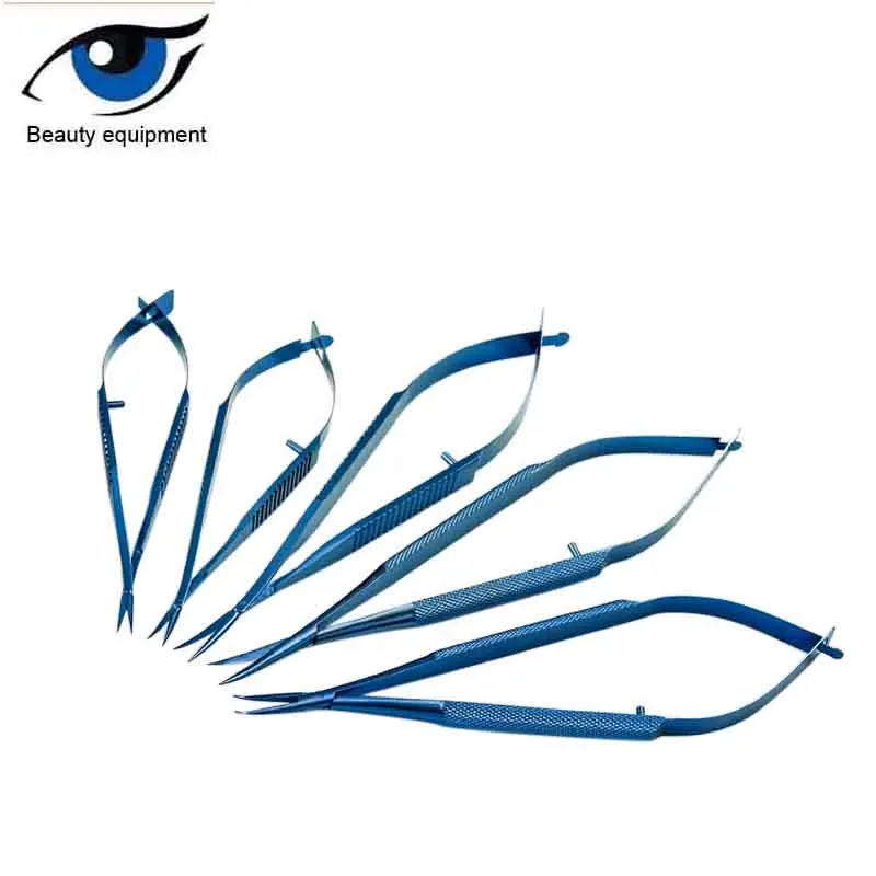 Color: Rose Red - Ophthalmic microsurgical instrument set 21 sets stainless steel titanium alloy microsurgical instrument set