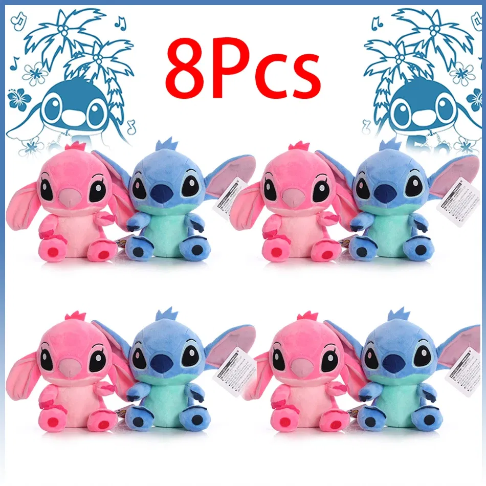 Stitch Angel Plush Cute Anime Cartoon Toys Dolls Plush Car Desk Decoration Birthday Gifts For Children Kid Fan