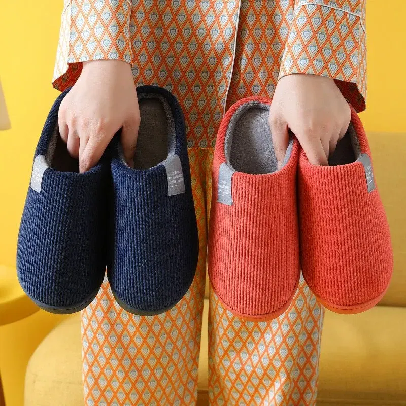 Shoe Size: 40, Color: Pink - Women's Men's Thick Soft Bottom Home Slippers Household Plush Slippers Anti-slip Thermal Slippers Indoor Winter
