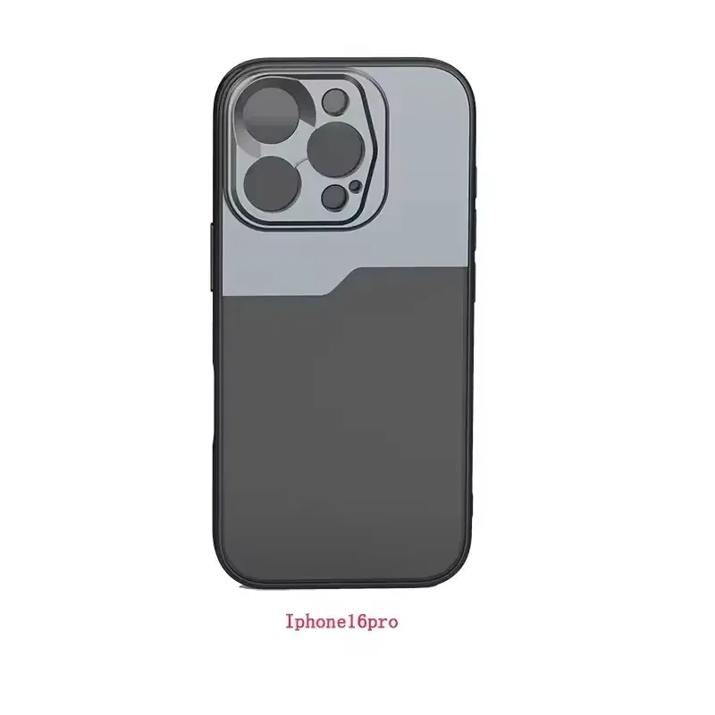 Color: Silver - 17MM Thread Phone Case for iPhone 14 15 16 Plus Pro Max Anamorphic Macro Wide Angle 17MM Lens Mount Phone Case for Ulanzi Kaise
