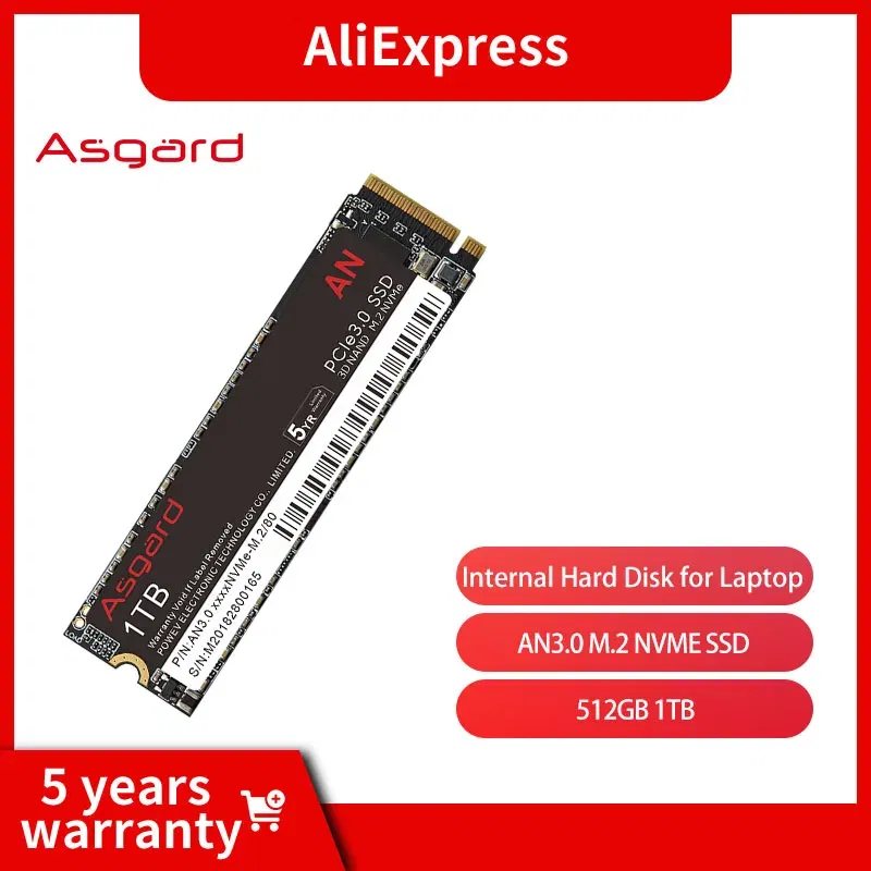 SSD Capacity: 500GB - Asgard M.2 SSD M2 512gb PCIe NVME 512GB 1TB 2TB Solid State Drive 2280 Internal Hard Disk for Laptop Cache