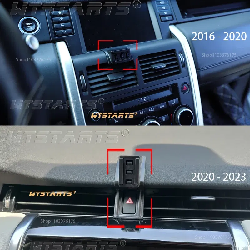 Color Name: Gold - For Land Rover Discovery Sport 2016-2023 Adjustable Car Phone Holder Mobile Mount Gravity GPS Rotatable Navigation Bracket