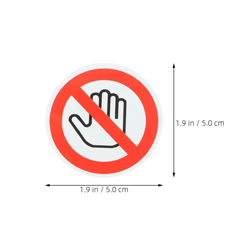 Color: black - 5 Sheets Please Dont Touch Me Baby Sign Warning Plate Safety Stickers Car Caution Decals White Self-adhesive Vinyl