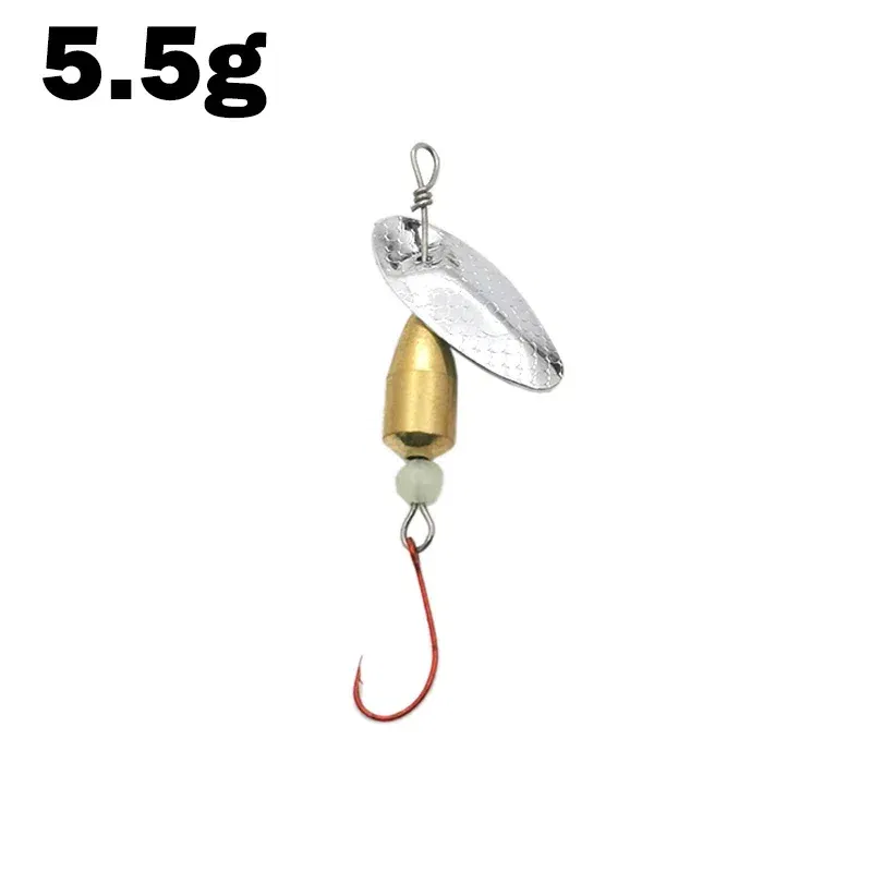 Color: Navy Blue - OUTKIT 1Pcs Spinner Spoon Metal Bait Micro Fishing Lure Small Sequins Copper Long Shot Baits For Bass Trout Perch Pike Rotating
