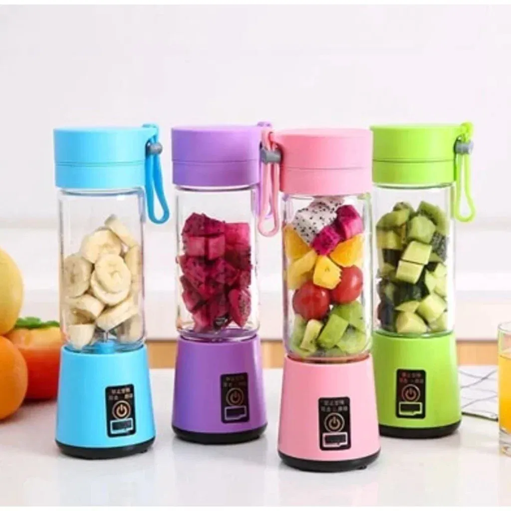 Color: Pink - Portable Mini Blender for Shakes and Smoothies Rechargeable USB 380ML Traveling Fruit Juicer Cup Hand Fruit Blender Juicing Cup
