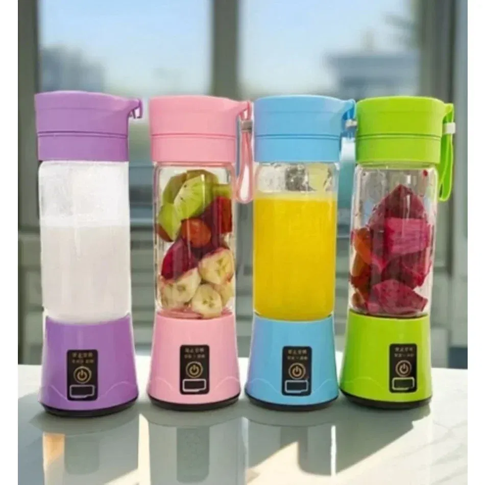 Color: Pink - Portable Mini Blender for Shakes and Smoothies Rechargeable USB 380ML Traveling Fruit Juicer Cup Hand Fruit Blender Juicing Cup