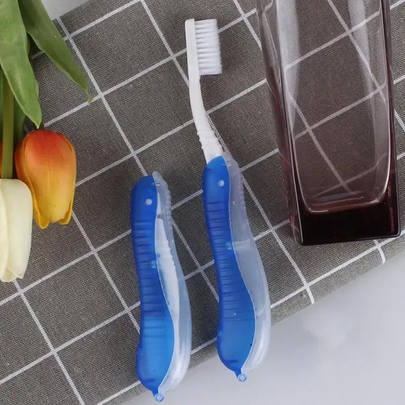Color: Red, Ships From: CHINA - Hygiene Oral Portable Disposable Foldable Travel Camping Toothbrush Hiking Tooth Brush Tooth Cleaning Tools Folding Toothbrush