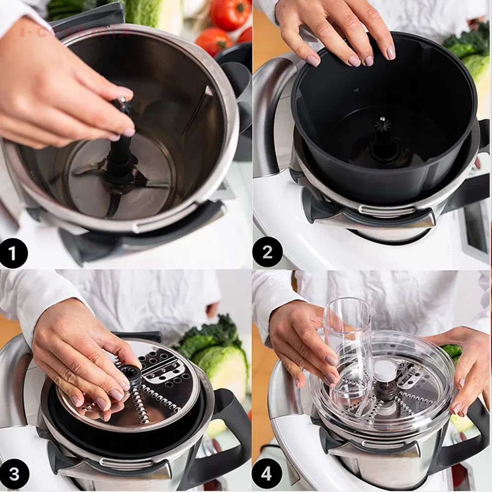 Color: Light Grey - Free Shipping Kitchen Mixcover Bimby Blender Accessories Vegetable and Cheese Cutter Grater For Vorwerk Thermomix TM5 TM6