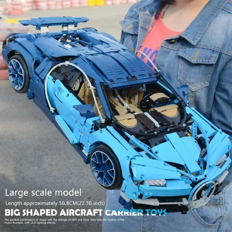 Color: light green, Size: 4XL - 3599PCS Super Racing Car High-Tech Buga 1:8 Model Building Blocks 42083 Bricks Kids Toy Children Adults Christmas Birthday Gifts