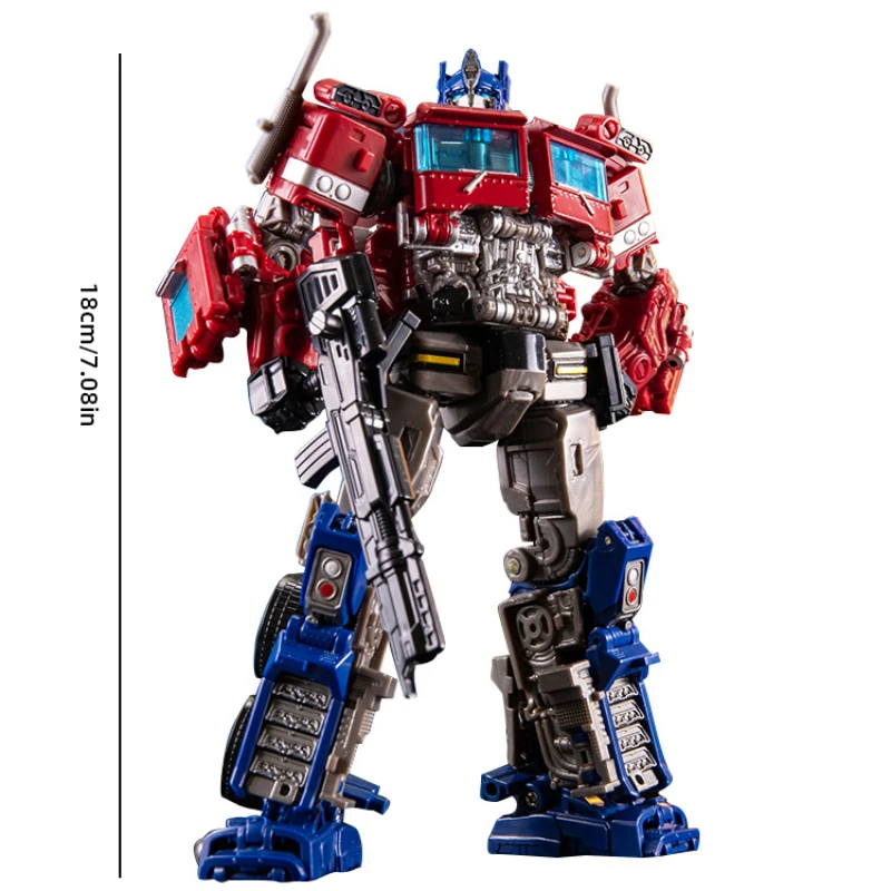 Color: Red - 18cm Transformers Figure Optimus Prime Robot Toy Model Puppet Figure Beast Rise Boy Girl Gift Ornament Peripheral