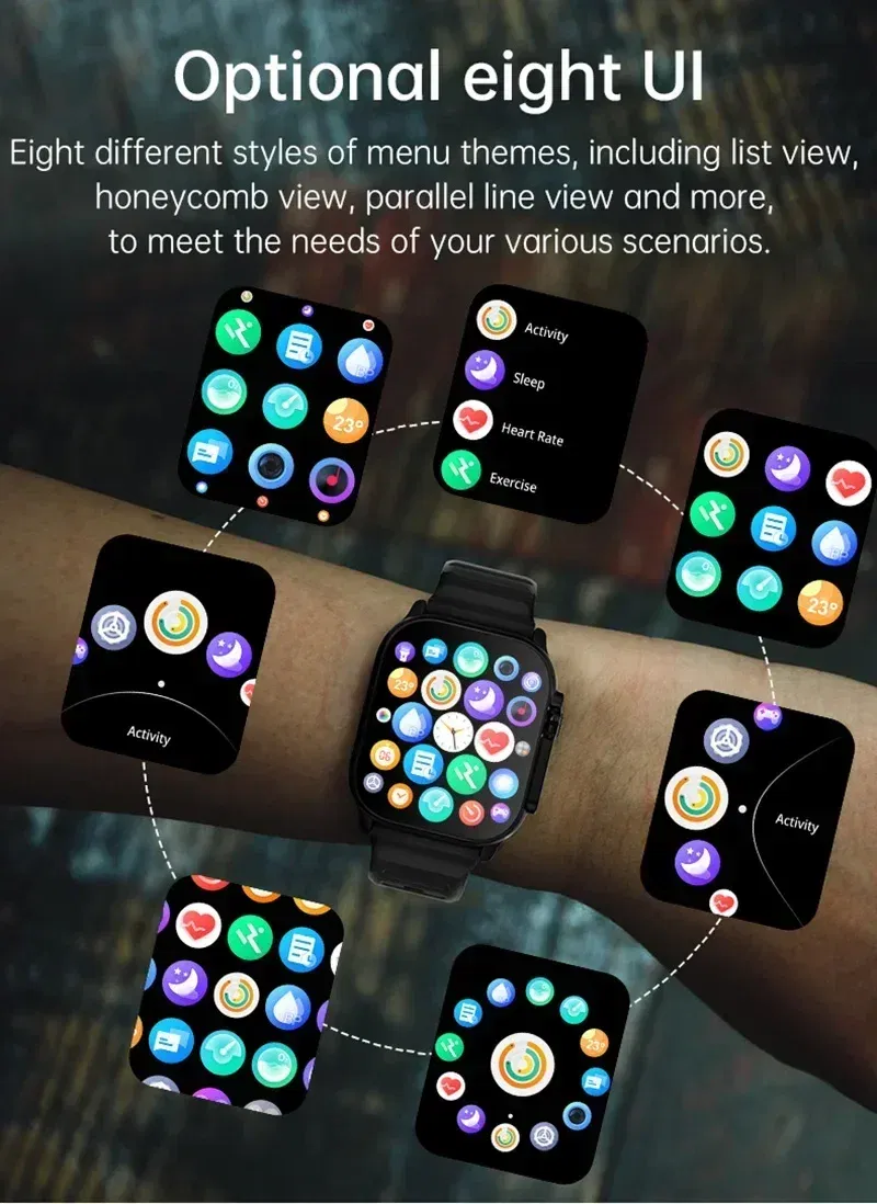 Color: WHITE - New Watch T800 U2 Smart Watch 49mm 2024 New NFC Men Women GPS Track Bluetooth Call BT Music Games Wireless Charging Smartwatch