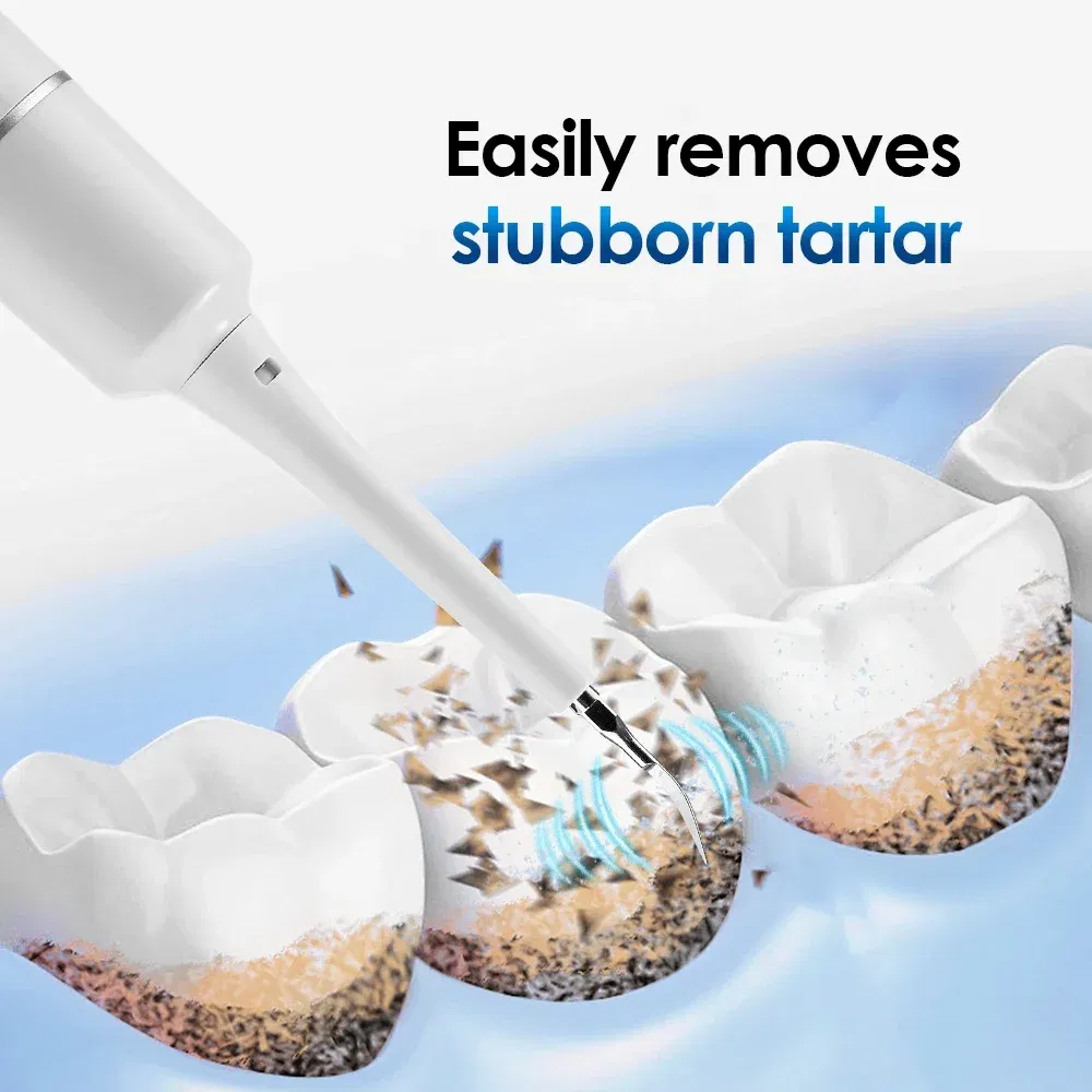 Color: Blue - Electric Sonic Vibration Toothbrush Dental Scaler Teeth Whitening Plaque Calculus Coffee Smoke Stains Tartar Removal Tooth Clean