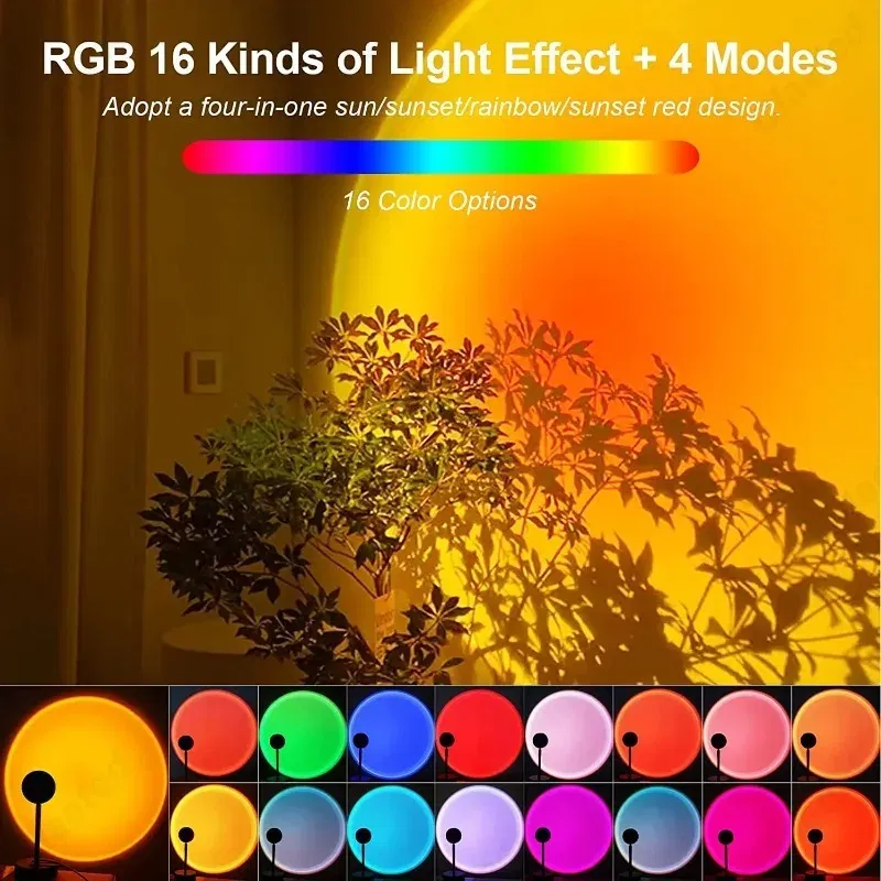 Color: WHITE - Intelligent LED Rainbow Sunset Projection Light Bar Coffee Shop Home Living Room Bedroom Background Wall Atmosphere Lighting