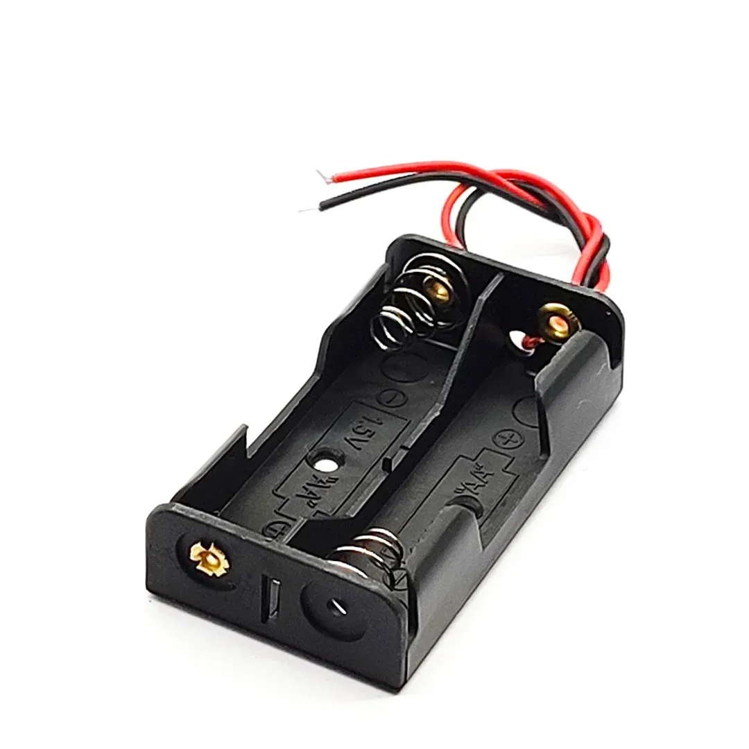 Color: Green - AA Battery Holder AA 14500 Size Power Battery Storage Case AA Battery Box 14500 Box Leads With 1 2 3 4 Slots drop shipping