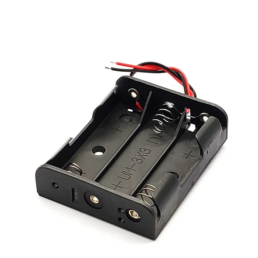 Color: Green - AA Battery Holder AA 14500 Size Power Battery Storage Case AA Battery Box 14500 Box Leads With 1 2 3 4 Slots drop shipping