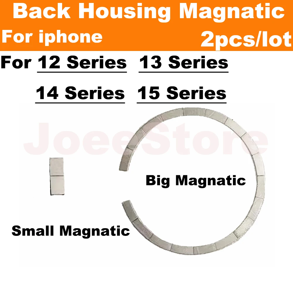 Color: Brown, Ships From: CHINA - 2pcs Magsafe Magnetic Metal Ring For iPhone 15 12 13 14 Pro Max Mini Plus Back Housing Glass Wireless Charging Magnet Repair