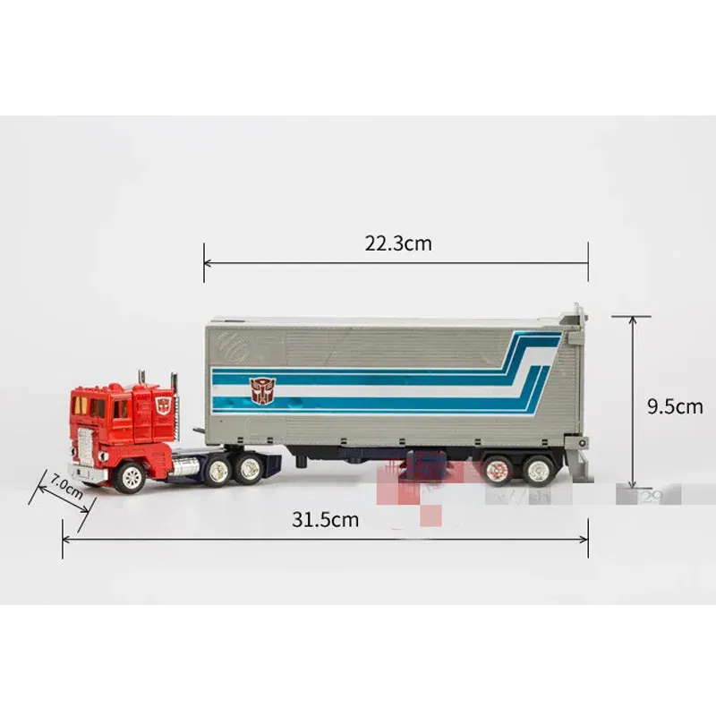 Color: WHITE - Transformation G1 Re-enacted OP Prime Red KO Edition With Carriage Metal Front Action Figureals Model Toys Gift