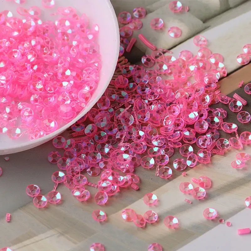 Color: Laser Bright - 10g/pack 3mm Cup PVC Round Transparent Crystal Loose Sequins Sewing Wedding Craft Women Kids DIY Garment Nail Accessories