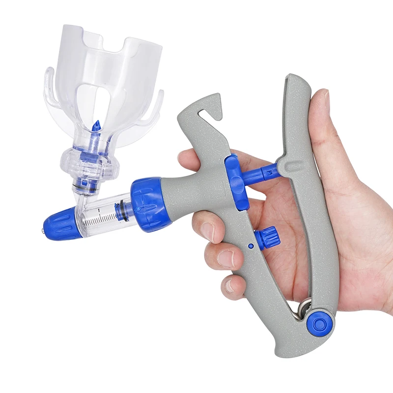 Color: Yellow - 1-10ml Automatic Veterinary Continuous Syringe Animal Injection Adjustable Vaccine for Livestock Pig Cattle Sheep Chicken
