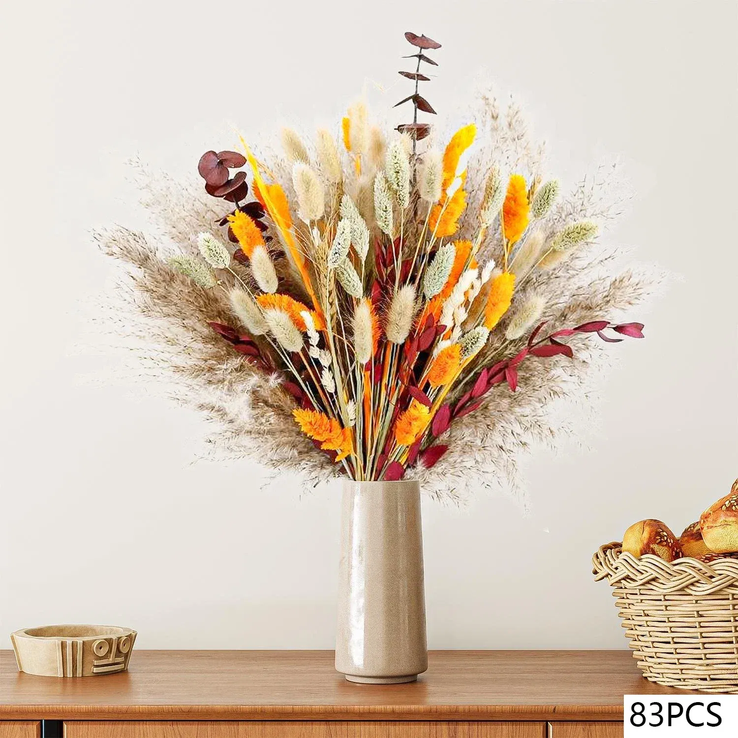 Natural Dried Flowers Pampas Floral Bouquet Boho Country Home Decoration Rabbit Tail Grass Reed Wedding Decor Arrangement