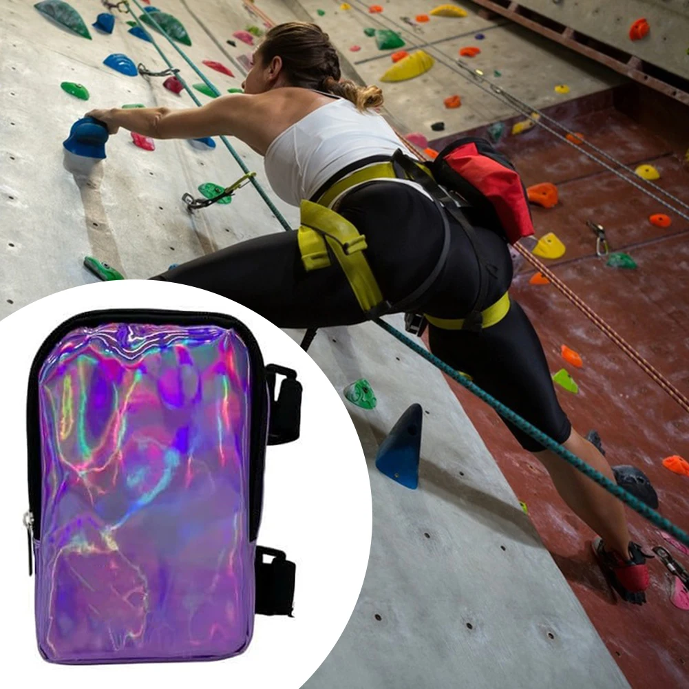 Color: army green - Women's Holographic Thigh Bag Adjustables Straps Waist Pouch For Outdoor Waterproof Running Waist Bag Sports Mobile Phone Holder
