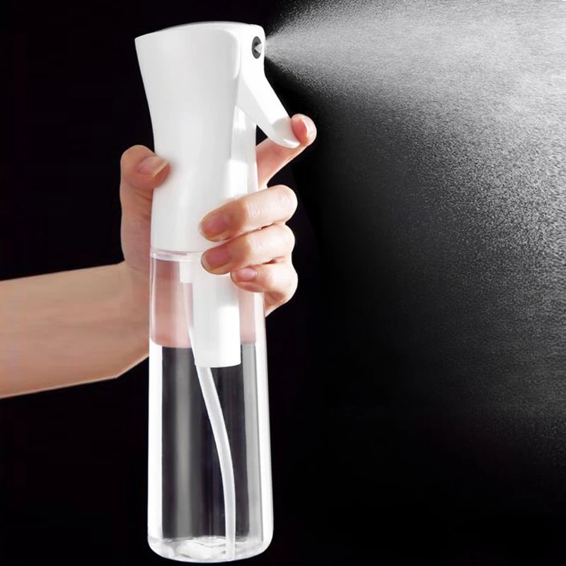 Color: light yellow - High Pressure Continuous Spray Bottle Hair Care Makeup Water Replenishing Spray Separate Bottle Press Mist Spray Bottle