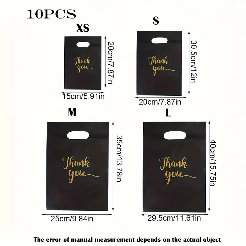 Gift Box Size: 47x44x8cm, Color: Black - 10 Spot Wholesale Gift Packaging Bags, Four Finger Flat Pockets, Gratitude Handbags, Clothing Bags, Cosmetics