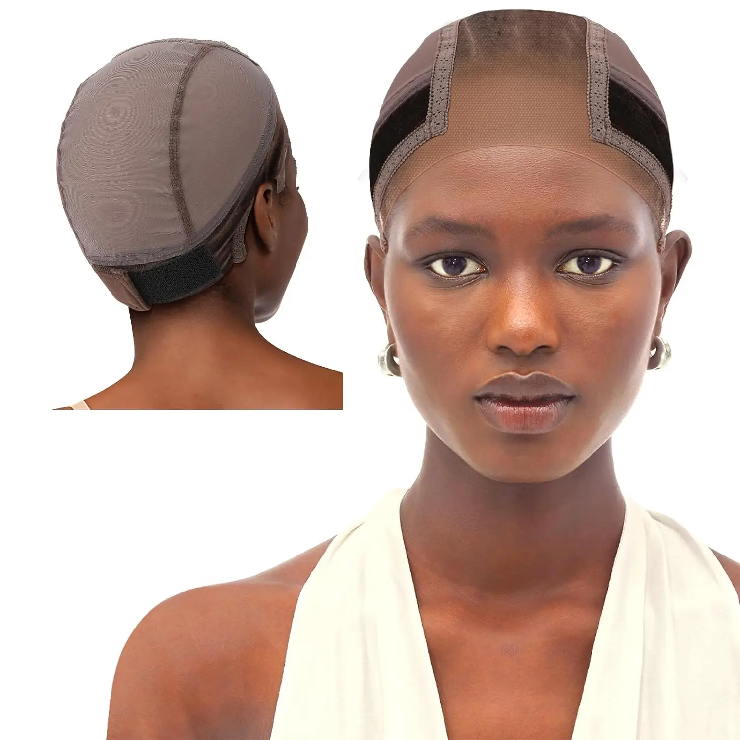 Color: Gold - Lace Wig Grip Cap Wig Grip Band for Lace Front Wigs to Keep Wigs in Place, Adjustable Wig Cap with Grip Band Non Slip Cap