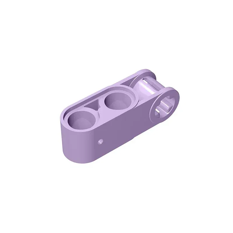 Color: PURPLE - Gobricks GDS-936 Technical, Axle and Pin Connector Perpendicular 3L with 2 Pin Holes compatible with lego 42003 Educational