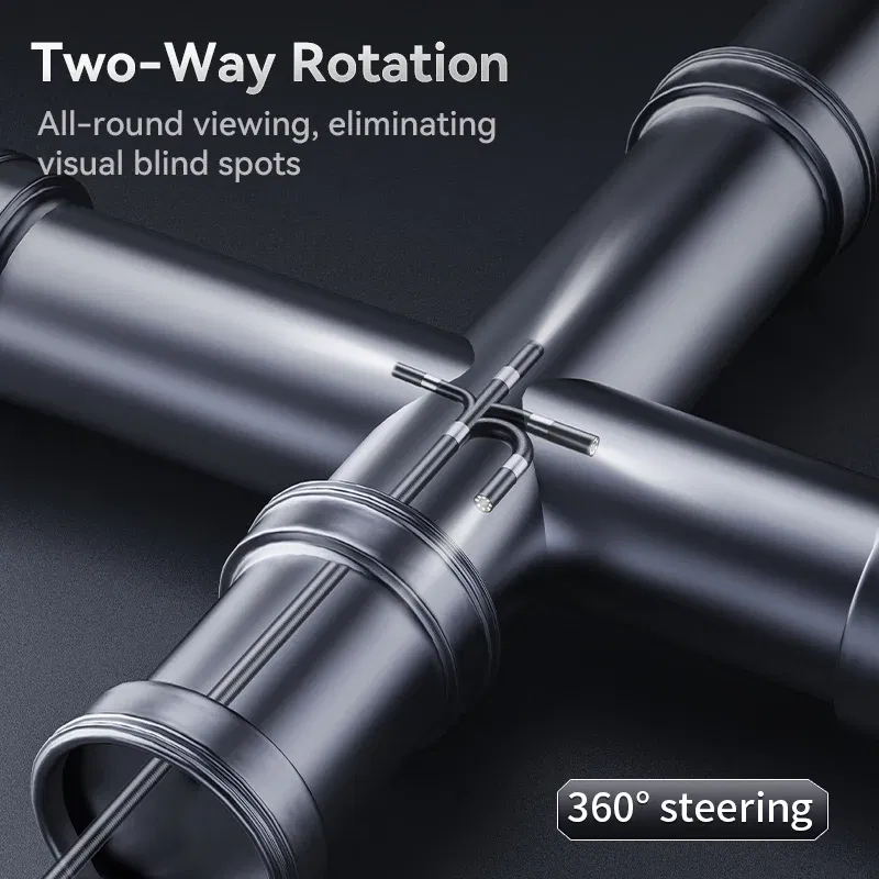 Color: Silver, Cable Length: 1m - 360?° Articulated Endoscope,Joystick Articulated Endoscope Camera with Steerable Probe, Compatible with iPhone and Android
