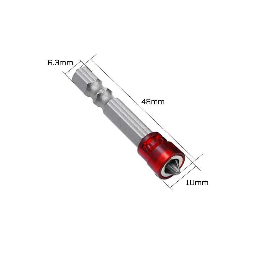 Color: PURPLE - Magnetic Screwdriver Bit PH2 Cross-head 1/4 Inch Hex Shank Screwdriver Holder Ring for House Working Electric Screwdriver Kit