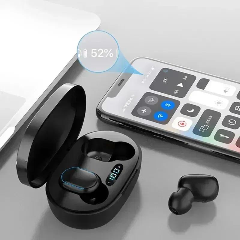 Color: WHITE - E7S TWS Wireless Headphones Bluetooth Earphone Control Sport Headset Waterproof Microphone Music Earphone Work On All Smartphone