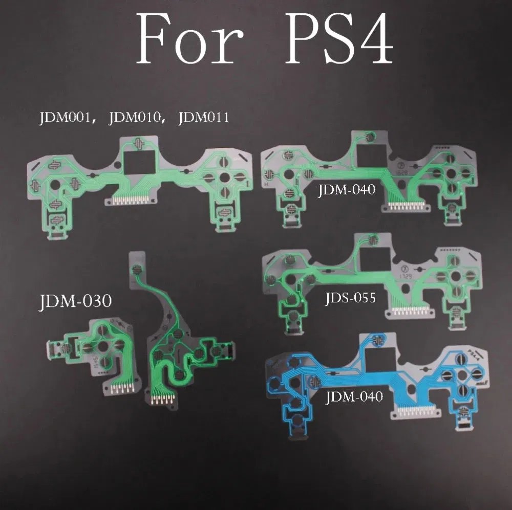 Color: LIGHT BLUE - 10Pcs Set for Ps5 Ps4 Pro Slim Jdm 040 050 Ps3 Controller Conductive Film Keypad Flex Cable Replacement Circuit Board Pcb Ribbon