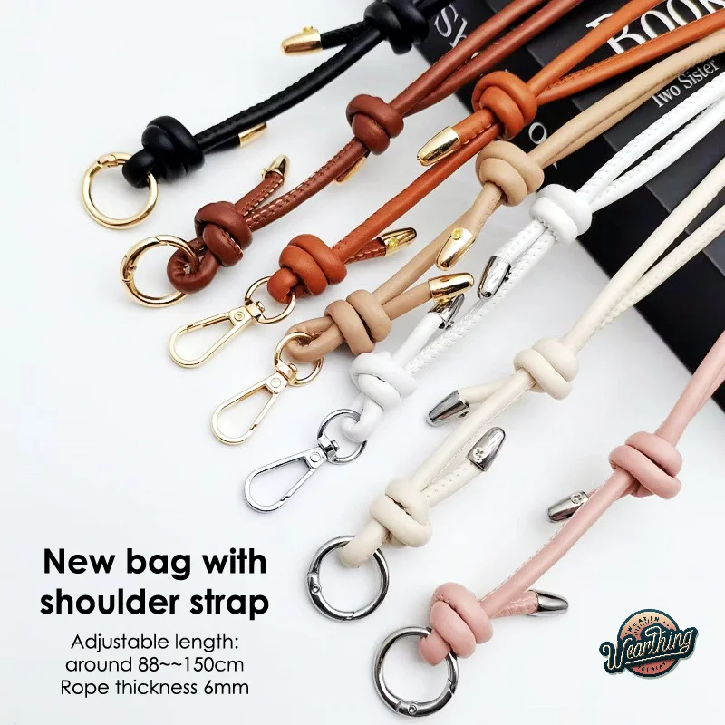 Color: Beige - Long Leather Shoulder Strap Crossbody Bag Adjustable Replacement Belt Handbag Strap Accessories DIY Bag Belt For Handbags