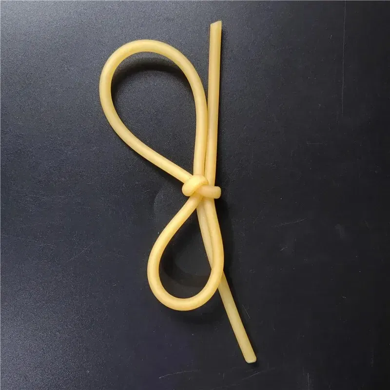Color: Black - Plain Colour Latex Slingshot Rubber Tube Hunting And Shooting High Elastic Accessories With A Diameter Of 2mm X 5mm/0.08 X 0.2in