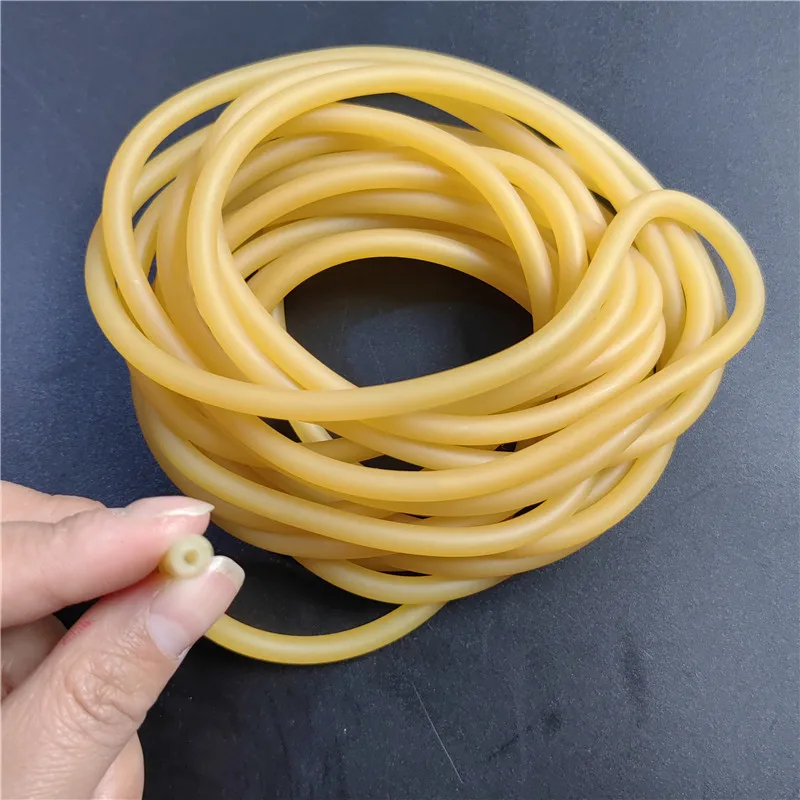 Color: Black - Plain Colour Latex Slingshot Rubber Tube Hunting And Shooting High Elastic Accessories With A Diameter Of 2mm X 5mm/0.08 X 0.2in