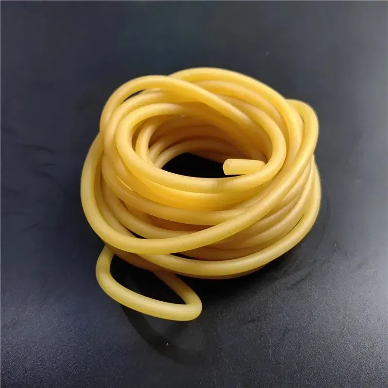 Color: Black - Plain Colour Latex Slingshot Rubber Tube Hunting And Shooting High Elastic Accessories With A Diameter Of 2mm X 5mm/0.08 X 0.2in