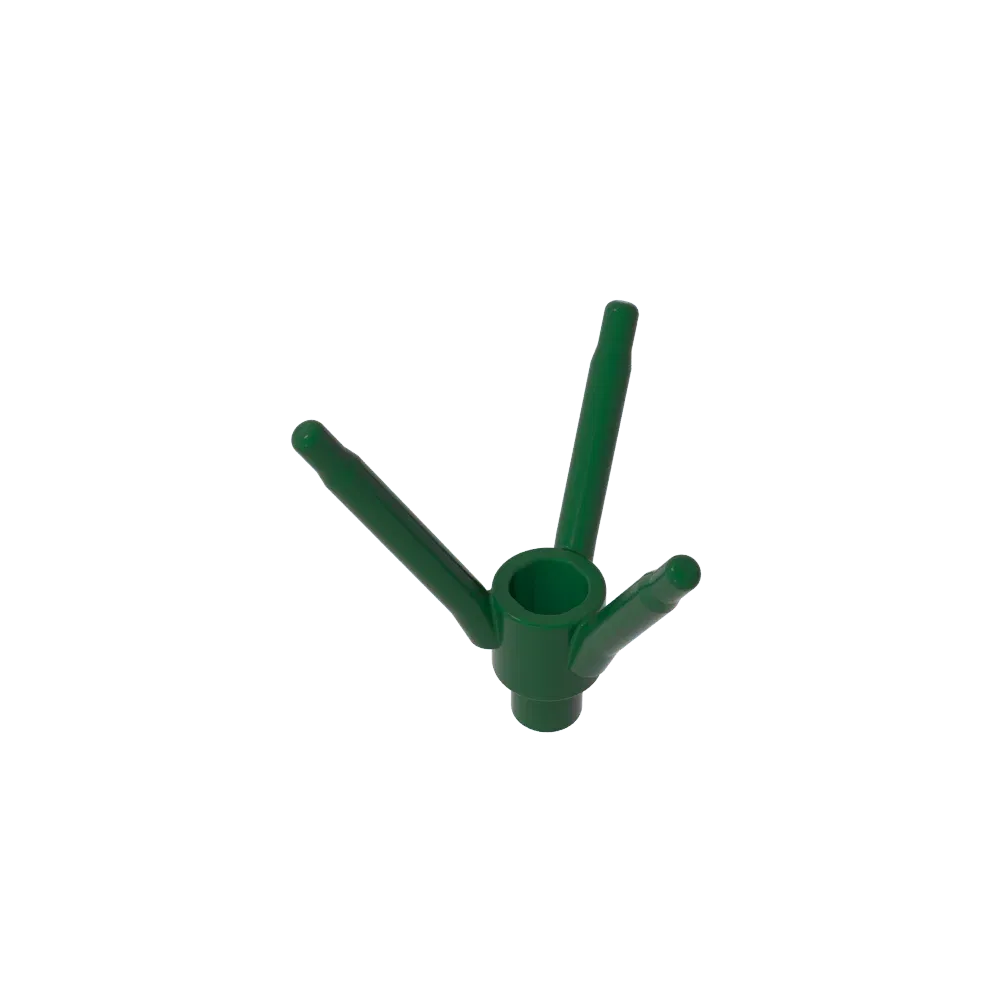 Color: WHITE - Gobricks GDS-90486 Plant, Flower Stem with Bottom Pin compatible with lego 24855 Assembles Building Blocks children's toys