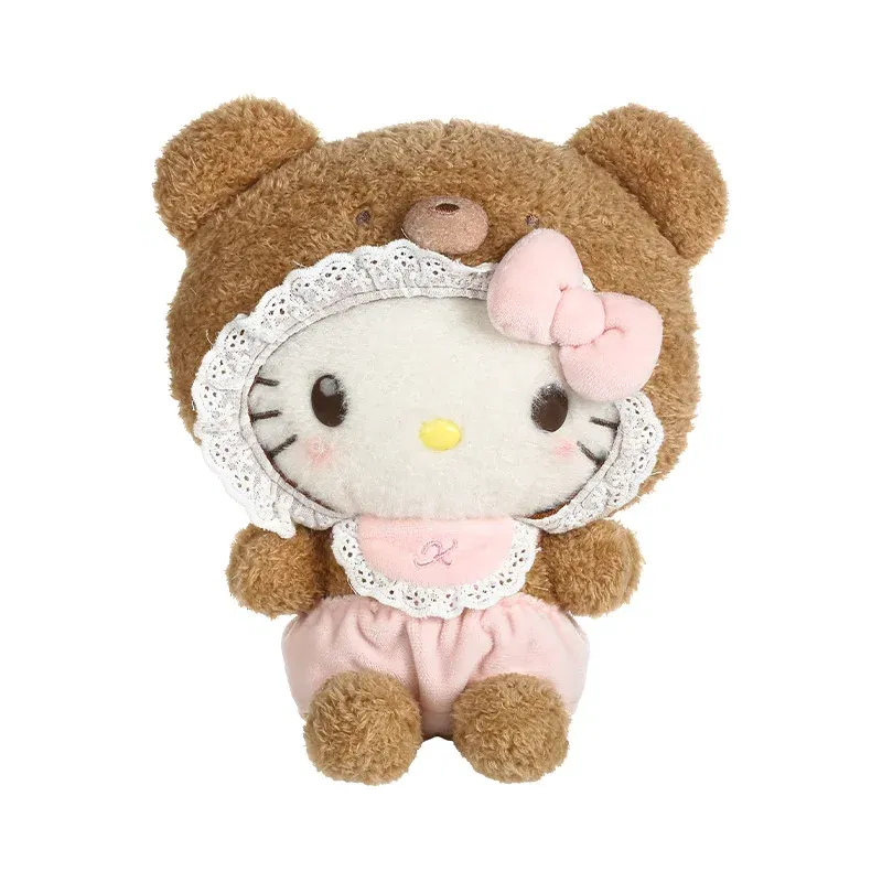 Color: Red - Kawaii Sanrio Hello Kitty My Melody Cinnamoroll 15Cm Plush Doll Pendant Baby Series Keychain Bag Pendant 20Cm Doll Birthday Gift