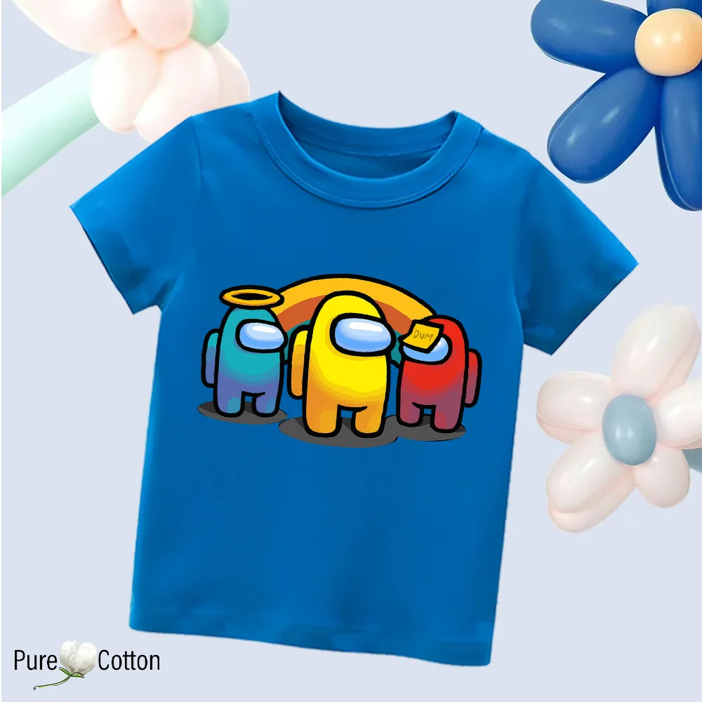 Color: Gold, Kid Size: 4 - Summer trend wear with many anime patterns sunscreen printing close to the skin cool 4-12 years old children delicate line unifo