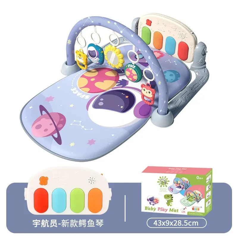 Color: Ivory - Baby Fitness Frame Floor Mat Newborn Piano Crawling Blanket Pedal Children Play Mat Rack Crawling Blanket Infant Play Rug Gifts