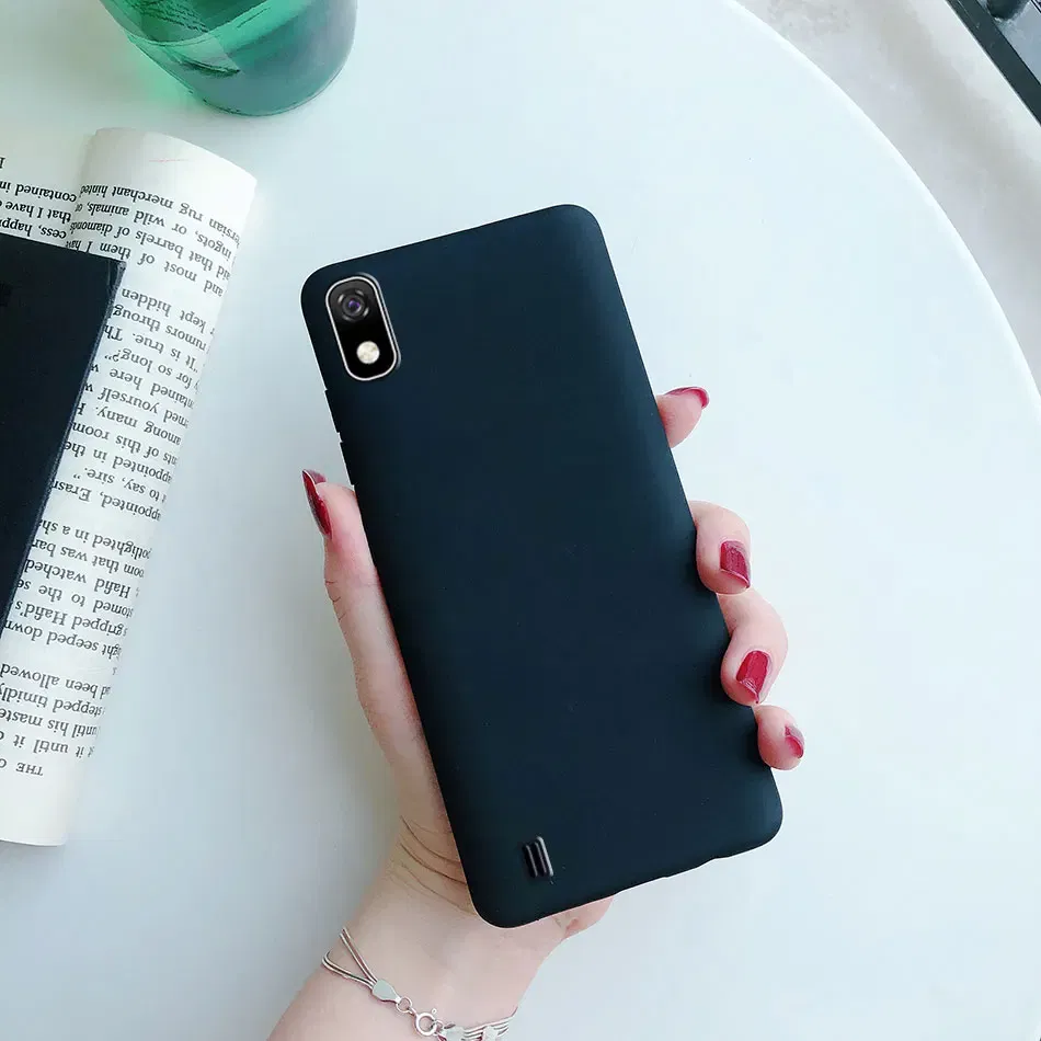 Color: Pink, Material: PC - Candy color Phone Case For Samsung galaxy A10 A20 A20E A30 A40 A50 A70 S A01 A11 A21 A31 A41 A51 A71 4G Silicone TPU Back Cover