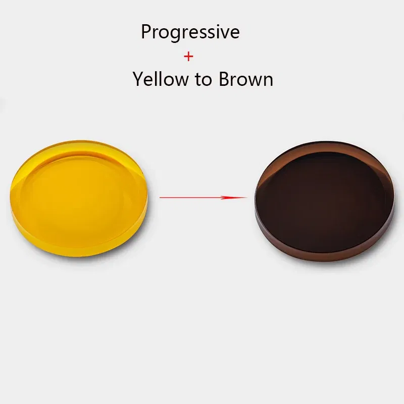 Lenses Color: Yellow, Lens Index: 1.67 - 2 PCs 1.56 1.61 1.67 Photochromic Polarized Prescription Glasses Lenses Myopia Progressive Sunglasses Lens Anti-reflection/glare