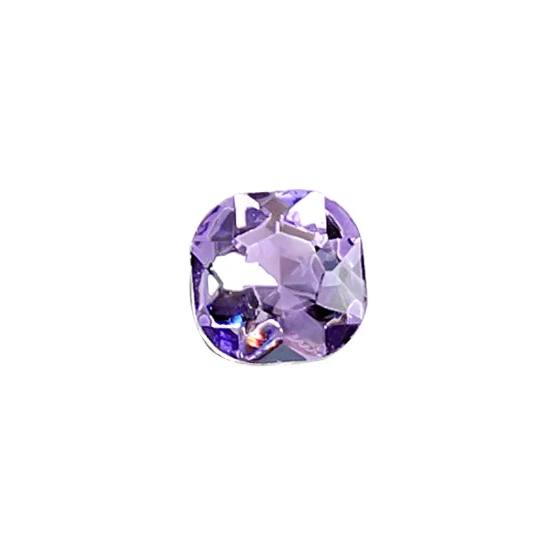 Color: WHITE - 20pcs Nail Art Light Purple Sparkling Crystal Glass Diamond Violet Pointed Bottom Bare Rhinestone Gem Nail Accessories Charms